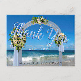 Vår Beach Wedding-Tack Vykort