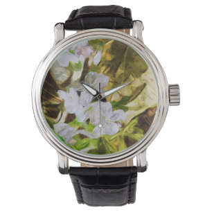 Vår Beauty a Wildblomme Abstrakt Impressionism Armbandsur