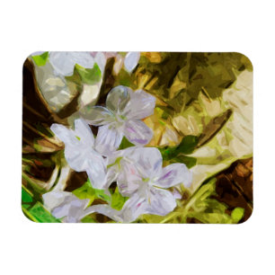 Vår Beauty a Wildblomme Abstrakt Impressionism Magnet