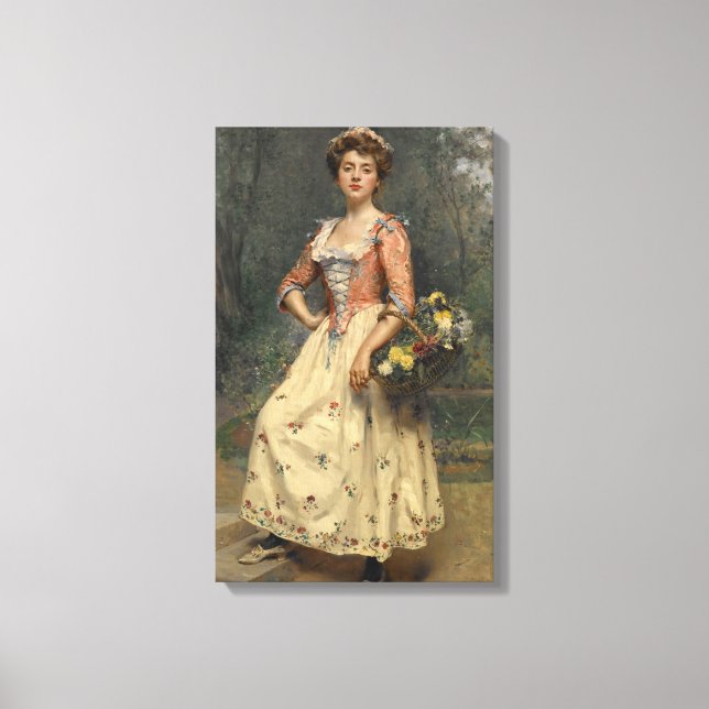Vår Beauty (av Raimundo de Madrazo y Garreta) Canvastryck (Framsida)