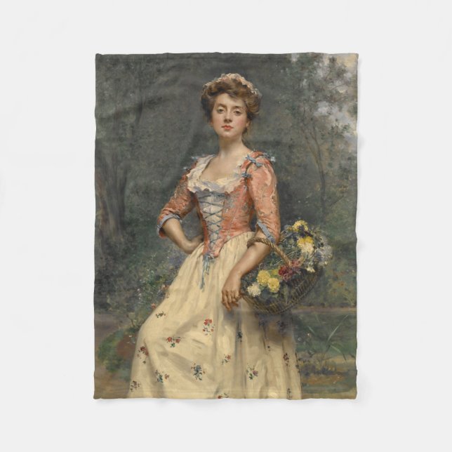 Vår Beauty (av Raimundo de Madrazo y Garreta) Fleecefilt (Framsidan)