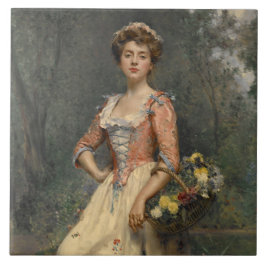 Vår Beauty (av Raimundo de Madrazo y Garreta) Kakelplatta