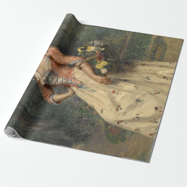 Vår Beauty (av Raimundo de Madrazo y Garreta) Presentpapper (Utrullad)