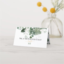 VÅR BEAUTY BOTANICAL GREENERY Bröllop Placeringskort