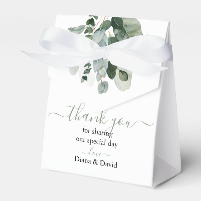 VÅR BEAUTY BOTANICAL GREENERY Bröllop Presentaskar (Framsidan Sidan)