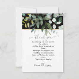 VÅR BEAUTY BOTANICAL GREENERY Bröllop Tack Kort