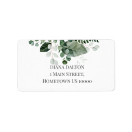 VÅR BEAUTY BOTANICAL GRÖNT LÖV ADRESSETIKETT