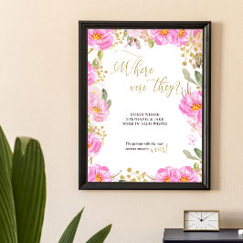 Var befann sig de Rosa Blommigt Bröllop Möhippa? Poster