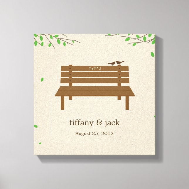 Vår Bench Wrapped Canvas Art (Framsida)