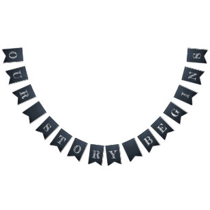 Vår berättelse börjar med Chalkboard Bröllop Vimplar