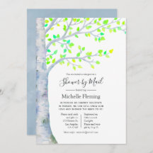 Vår Birch Träd Baby eller Möhippa med post