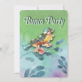 Vår Bird Bunco Party Watercolor Inbjudan