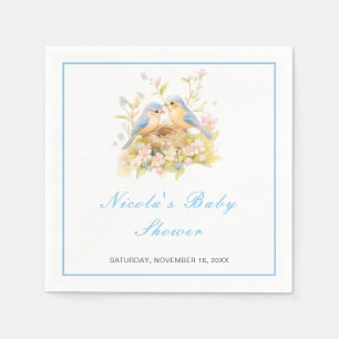 Vår Birds Baby Shower Pappersservett