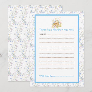 Vår Birds Baby ShowerAdvice List Inbjudningar