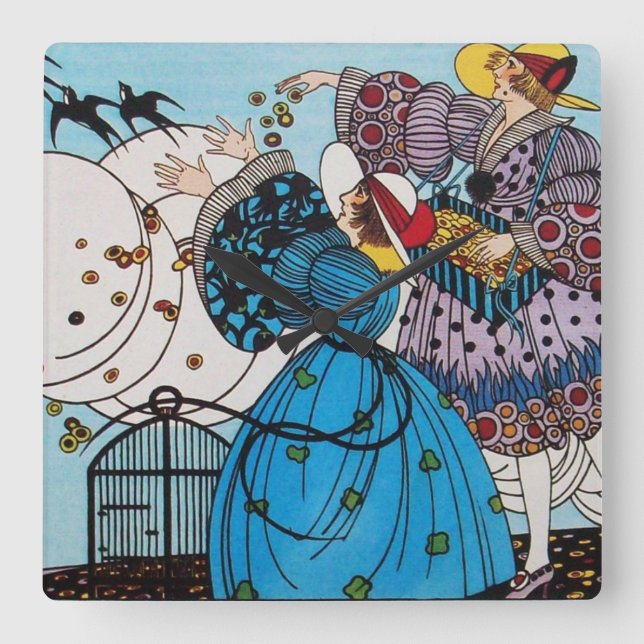 VÅR BIRDS/BEAUTY MODE COSTUME DESIGNER FYRKANTIG KLOCKA (Framsida)