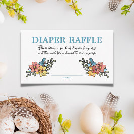 Vår Birds Diaper Raffle Baby Shower Tilläggskort