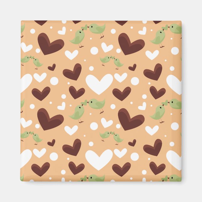 Vår Birds Kärlek par Sweet Chocolate Heart Magnet (Framsidan)