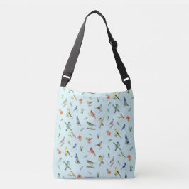 Vår Birds Mönster Crossbody Bag Axelväska