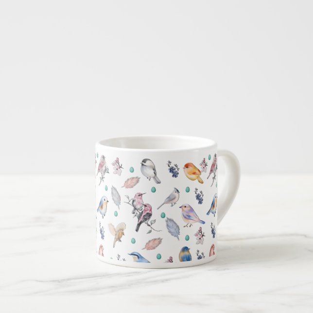 Vår Birds Mönster Espressomugg (Framsida höger)