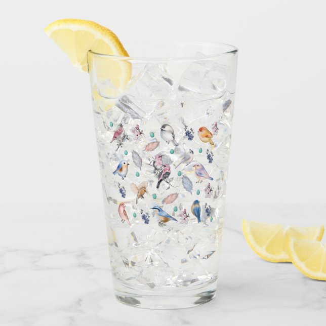 Vår Birds Mönster Glaskopp (Framsida Ice)