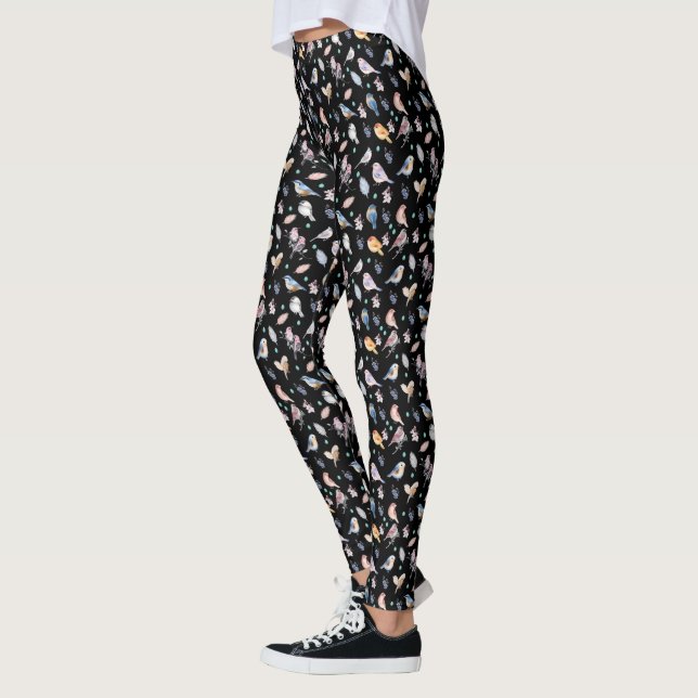 Vår Birds Mönster Leggings (Vänster)