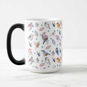 Vår Birds Mönster Magisk Mugg