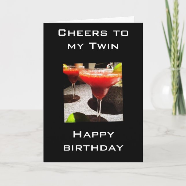 VÅR BIRTHDAG: VÅRA TJÄNSTER TILL MIN TWIN KORT (Framsida)