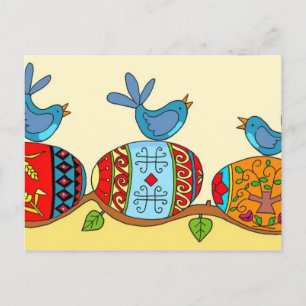 Vår Blessings Ukrainska folkkonst Vykort
