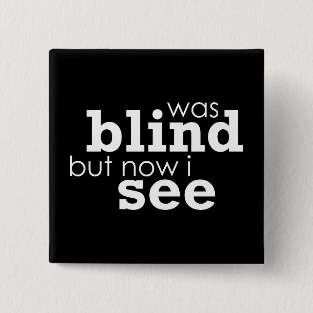 Var blint, men nu ser jag knapp (Framsida)