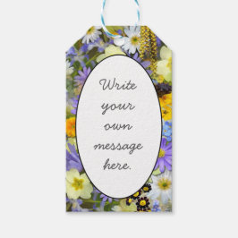 Vår blomma Smash Presentetikett