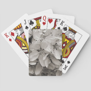 Vår blommande Blommar i svartvitt Casinokort
