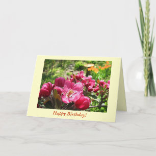 Vår Blommar Birthday Kort
