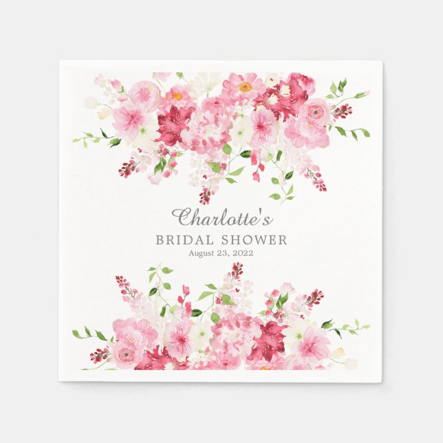 Vår Blommar Blommigt Möhippa Napkins Pappersservett (Framsidan)