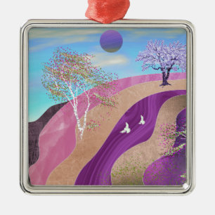 Vår Blommar liggande Julgransprydnad Metall