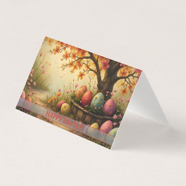 Vår Blommar Magic med Påskägg Splendor Kort (Framsida)