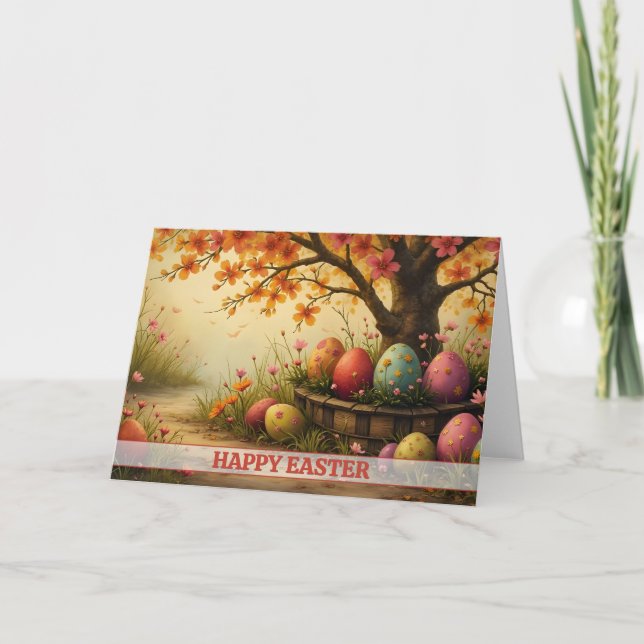Vår Blommar Magic med Påskägg Splendor Kort (Framsida)