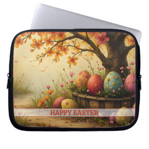 Vår Blommar Magic med Påskägg Splendor Laptop Fodral