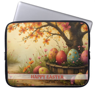 Vår Blommar Magic med Påskägg Splendor Laptop Fodral