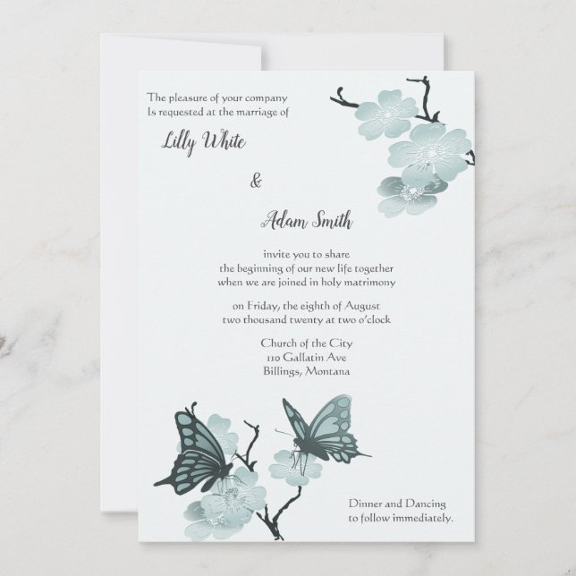 Vår Blommar med blå fjärilar (Framsida)