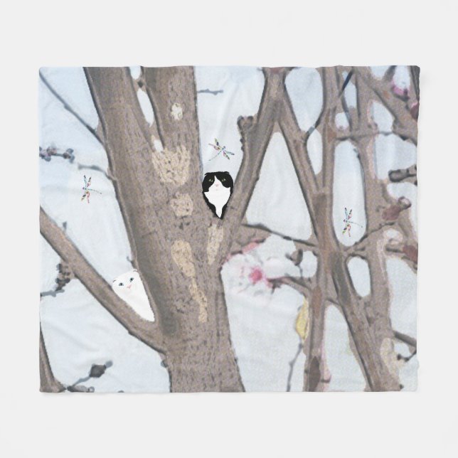 Vår Blommar Medium Fleece Blanket (Framsidan (Horisontell))