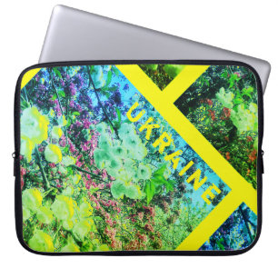 Vår blommar och Ukraina färg Laptop Fodral