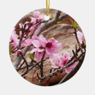 Vår Blommar på Zion Sten Julgransprydnad Keramik