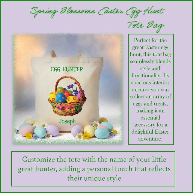 Vår Blommar Påskägg Hunt Tygkasse (Skapare uppladdad)