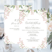 Vår Blommar Rosa Blommigt Mint med OSA Bröllop