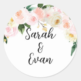 Vår Blommar Sticker Runt Klistermärke