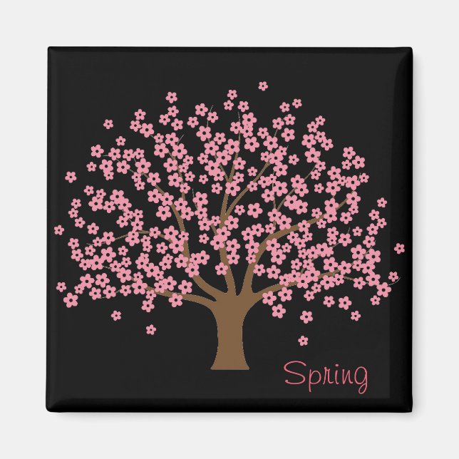 Vår Blommar Träd Magnet (Framsidan)