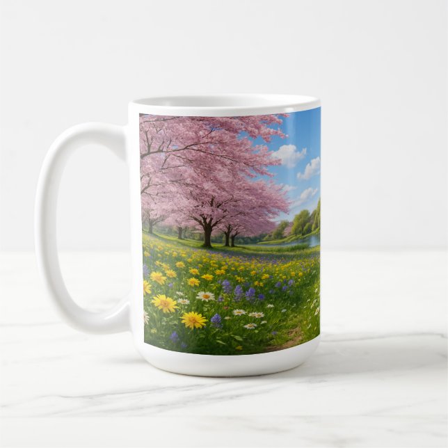 Vår Blommar vid floden Kaffemugg (Vänster)