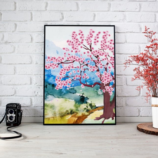 Vår Blommar Wall Art Canvas (living room décor, above bed wall art, modern home décor, nursery wall art, large wall décor, canvas)