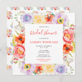 Vår Blommar Wildblommor Möhippa Inbjudningar