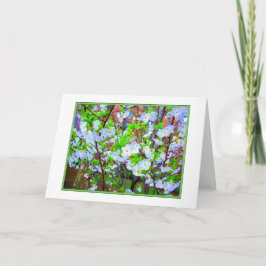 "Vår-Blommarnas tomma gratulationskort Kort